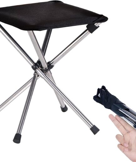Camping Stool,Small Folding Chair,13.8" Lightweight Folding Stool Compact Backpacking Stool with Carry Bag