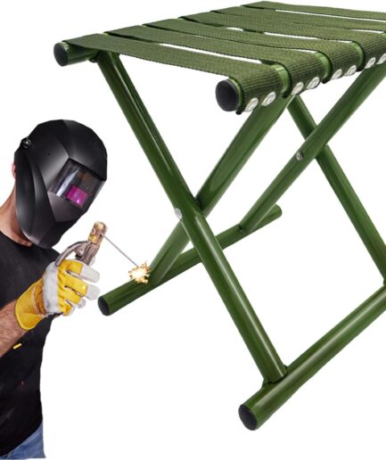 Foldable Stool Outdoorsteel Barbecue Stool Portable Camping Stool Height Lightweight Steel Foldable Chair for Outdoor Camping Walking Hiking Fishing Quick folding stool,Steel stool Support 600 lbs