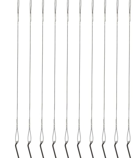 Circle Hooks Rigs Saltwater Steel Leader Wire, 25pcs Heavy Duty Circle Hook with Leader Wire Bass Catfish Fishing Lure Rig