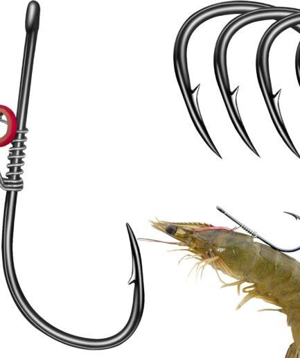 Fishing Hooks-Live Shrimp Hook,Bait Holder Hooks,Fishing Lures Saltwater Freshwater,2/3/4 Catfish Bass Fishing Gear Lure